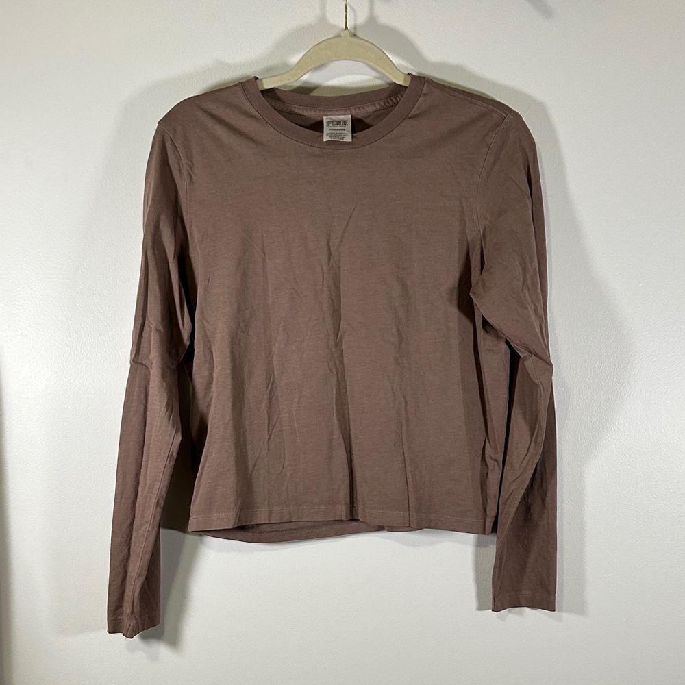 PINK Victoria's Secret Taupe Long Sleeve‎ Top size S